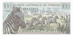 100 Francs p.12 1978 Ruanda